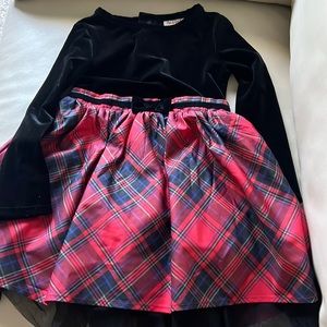 Cat and Jack Christmas dress red black